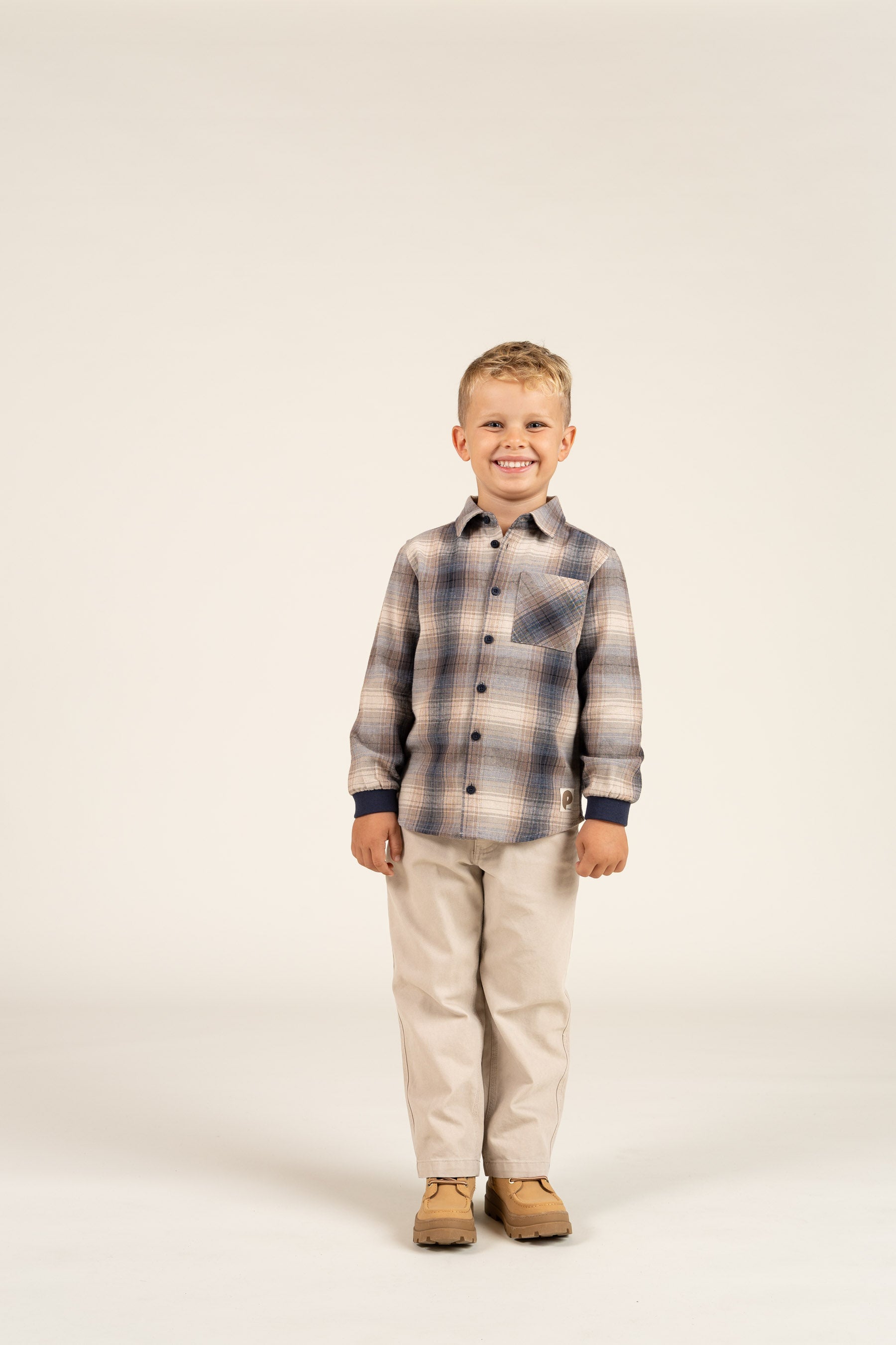 Canvas-Hose - Kids - Greige | 100115 Dereck