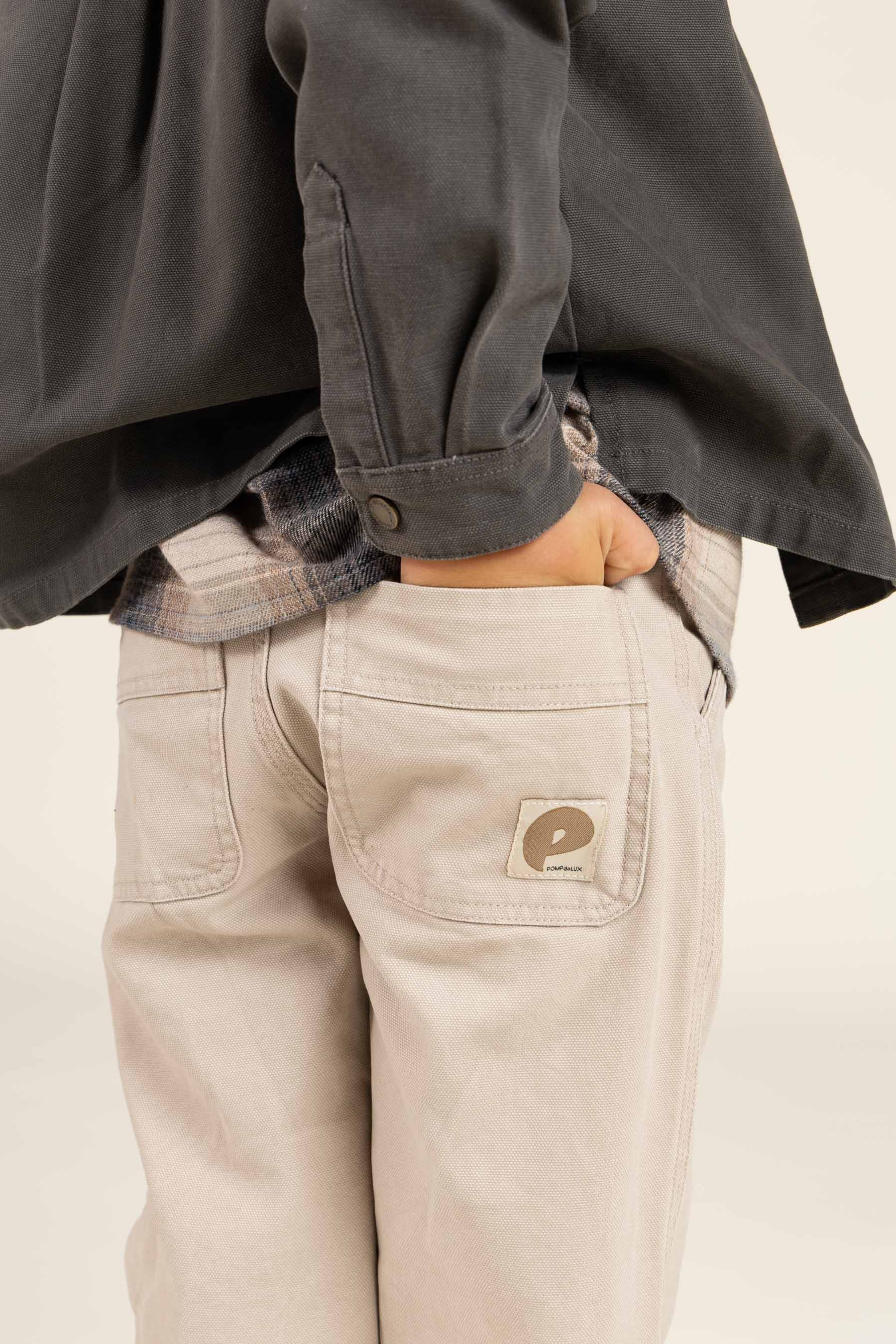 Canvas-Hose - Kids - Greige | 100115 Dereck