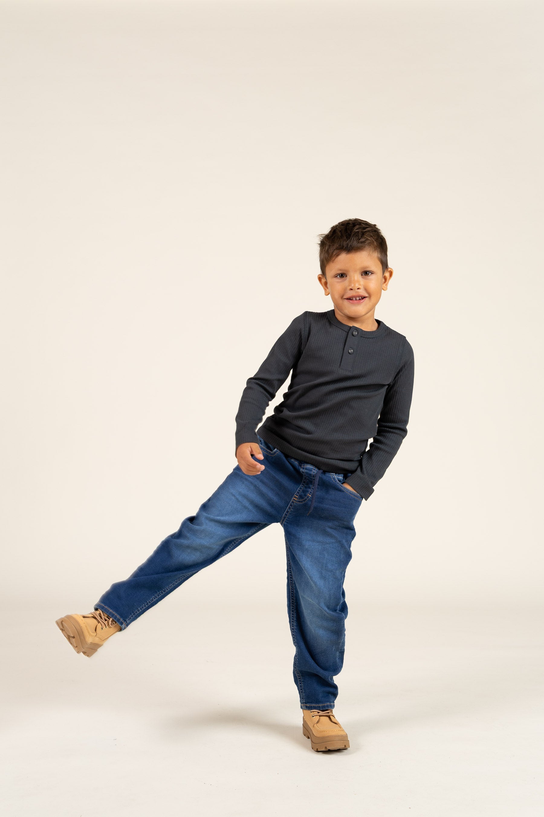 Sweat-Denim Pull-on Jeans - All - Blue Denim | 100656 Ancher