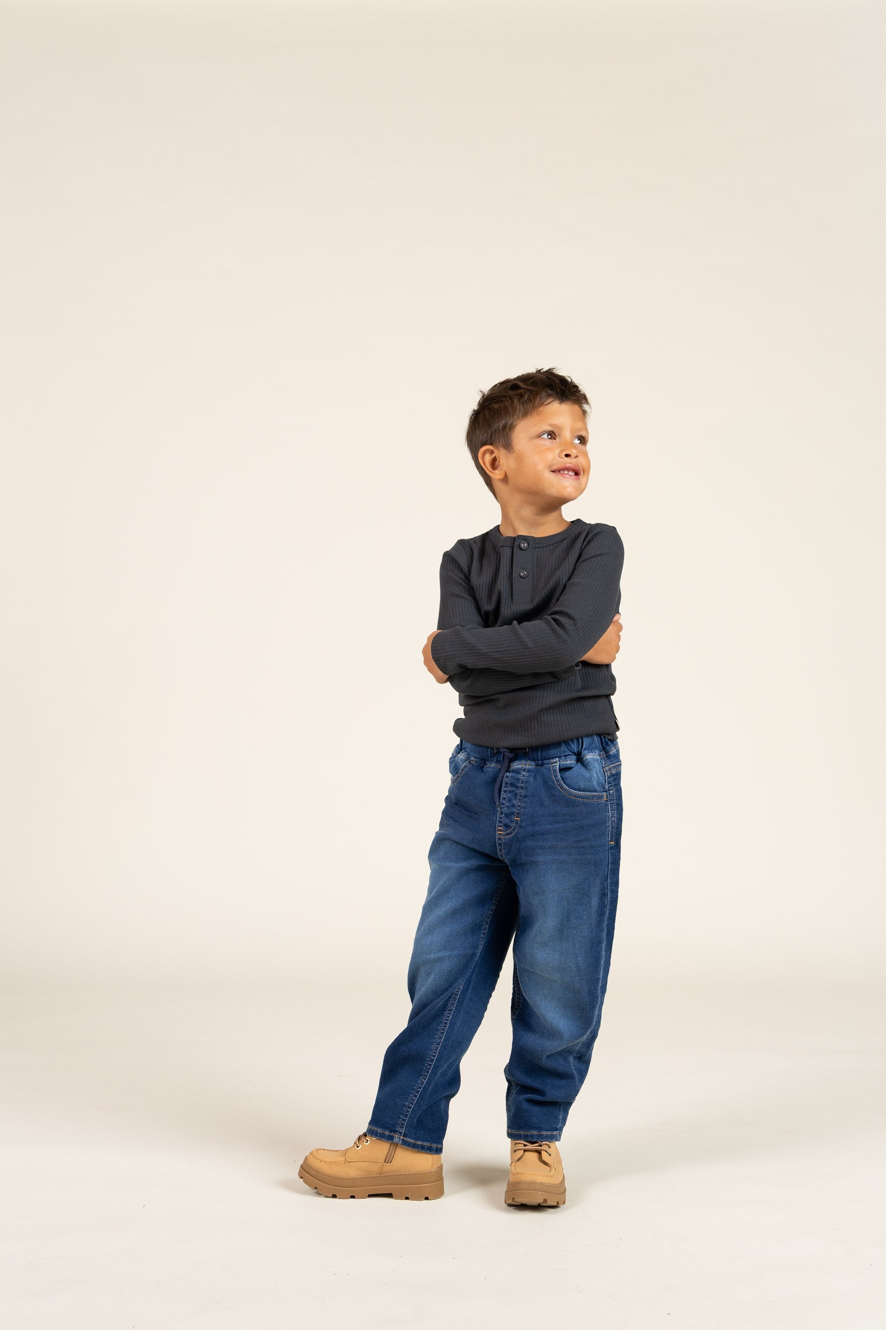 Sweat-Denim Pull-on Jeans - All - Blue Denim | 100656 Ancher