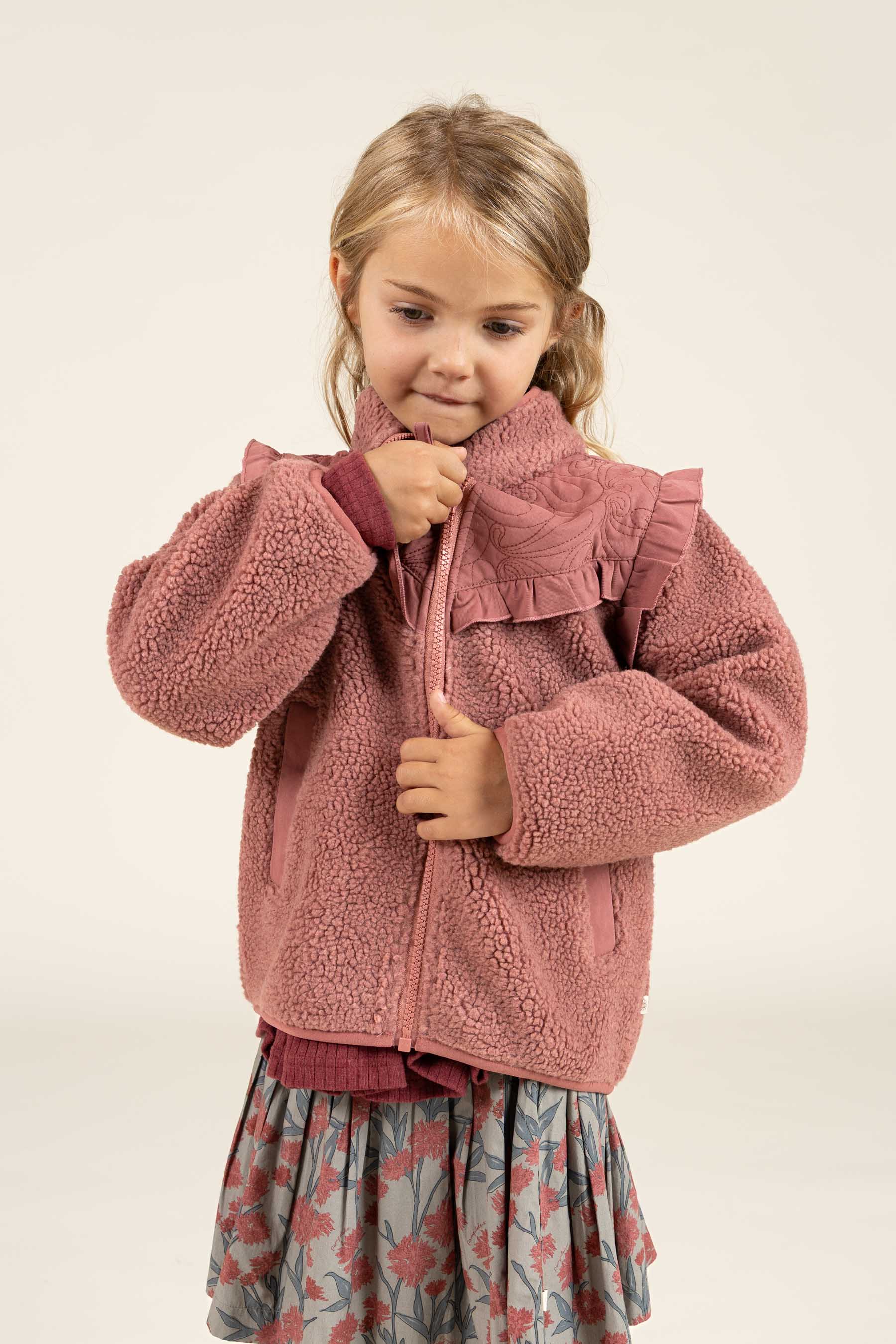 Teddyjacke mit Reißverschluss und Rüschen - Kids - Old Rose | 100636 Madison