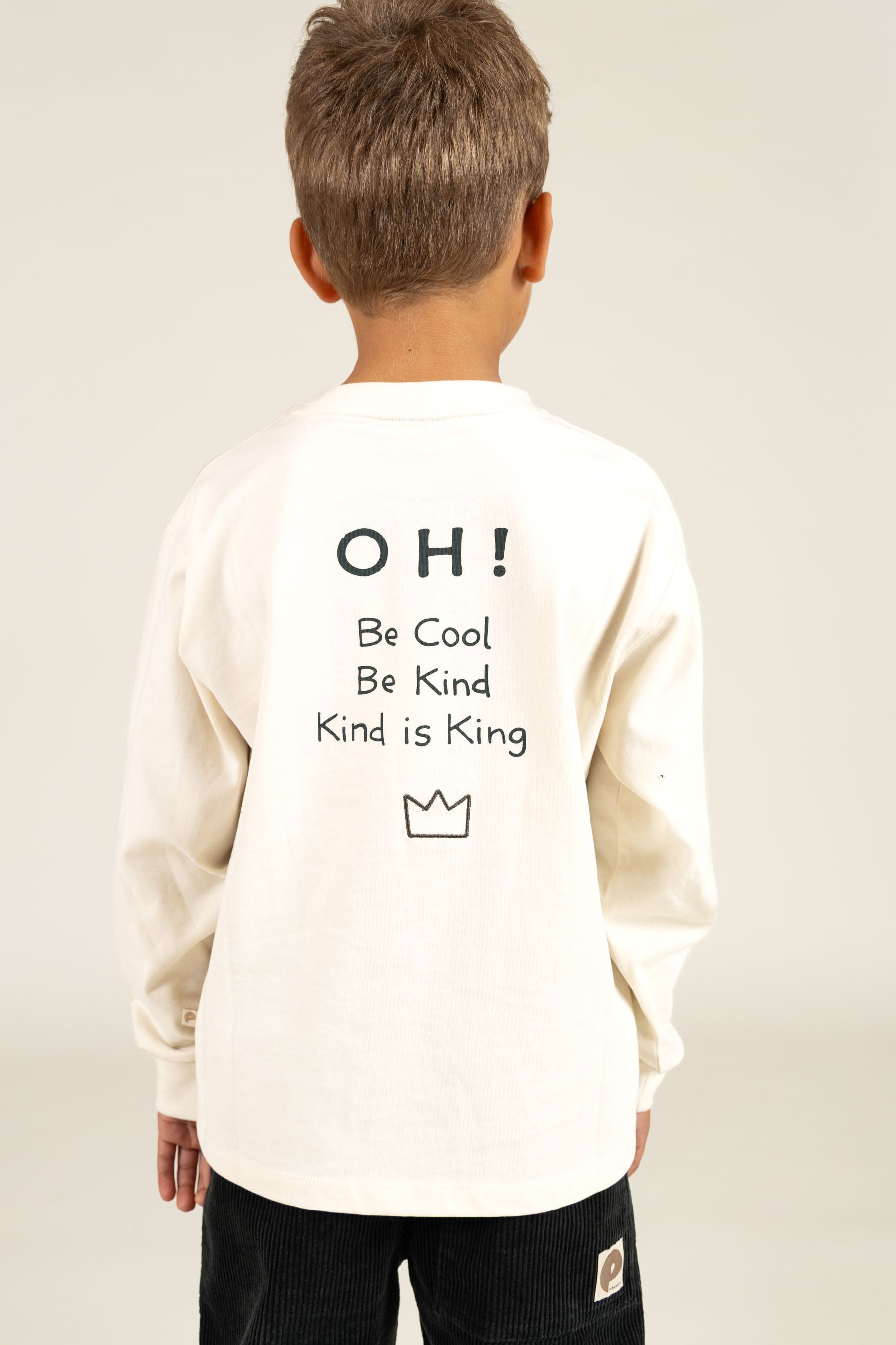 Übergroßes Heavyweight Langarm-T-Shirt - Tween - Off White | 100853 August