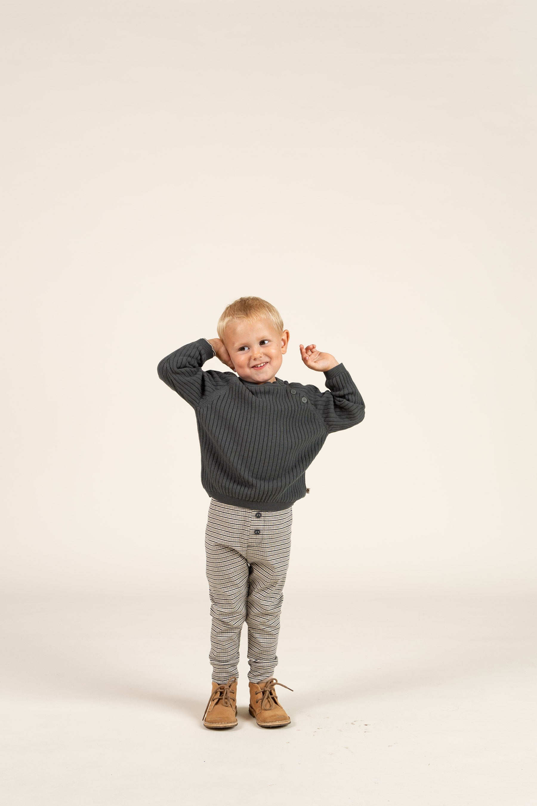 Baumwollstrickpullover - Kids - Forest Green | 100689 Jett