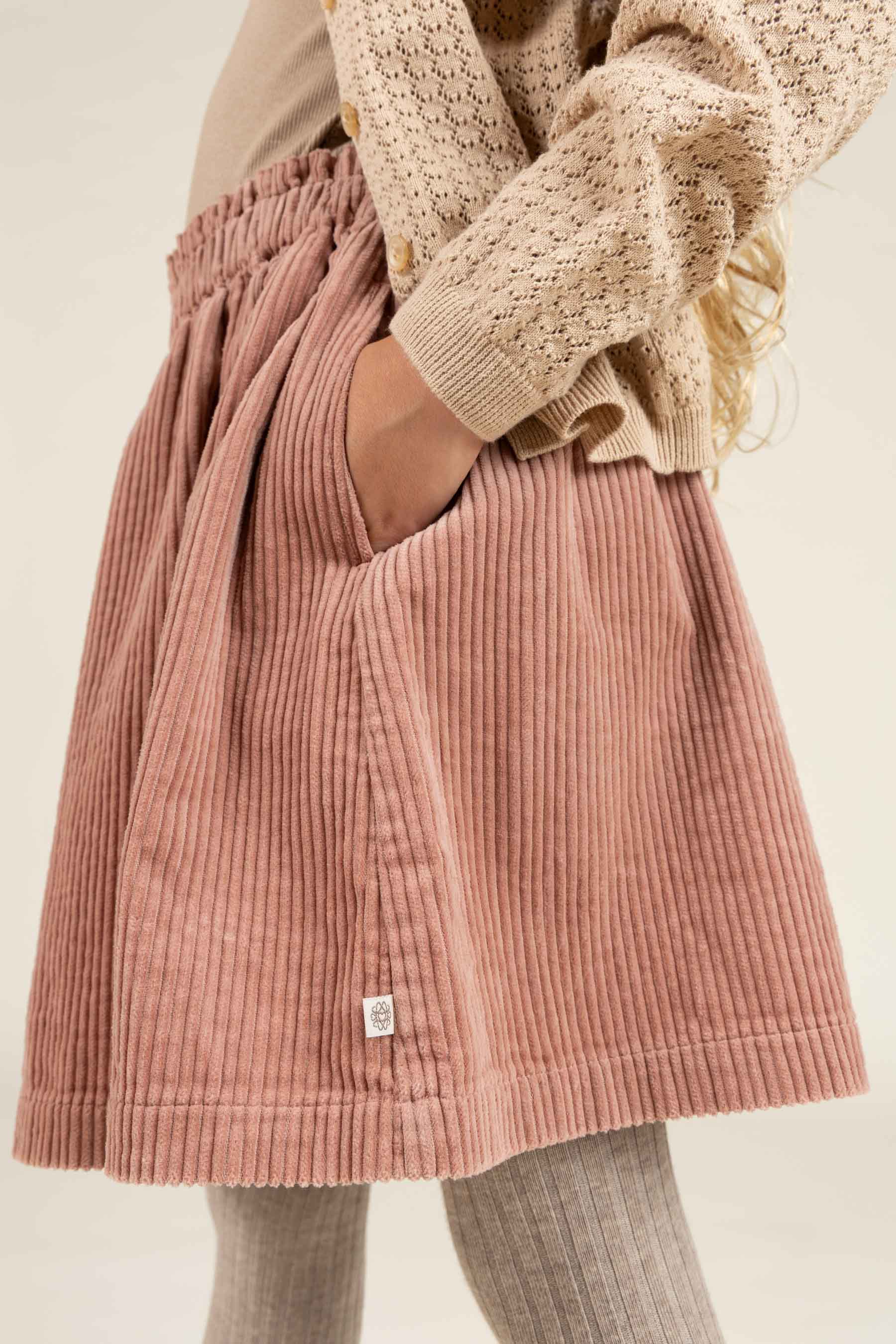 Breit-Cord Rock - Tween - Rose | 100623 Margot