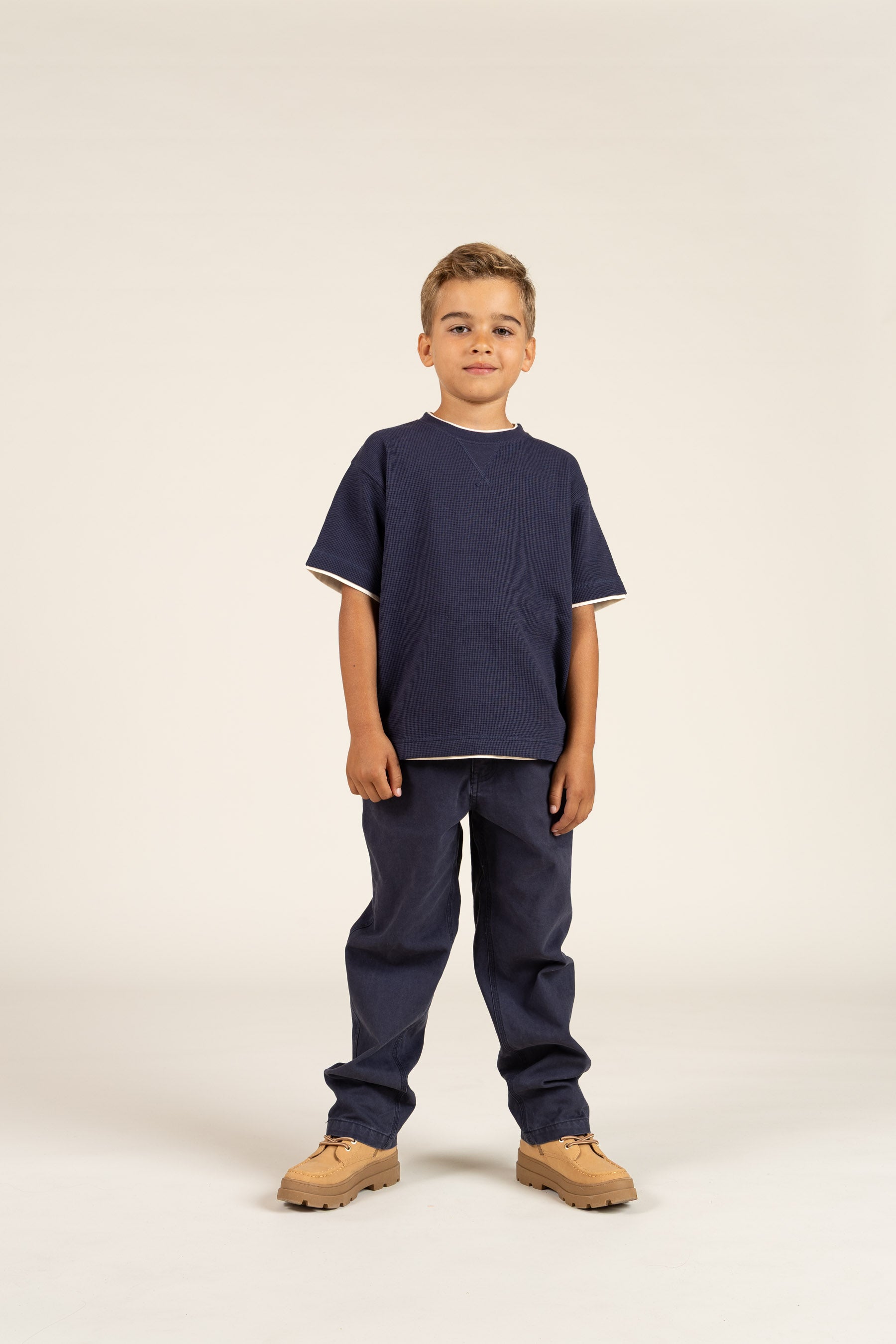 Texturiertes T-Shirt - Tween - Navy | 100710 Malthe