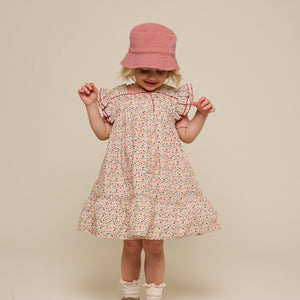 Blumenbedrucktes Poplin-Kleid - Kids - Rose | 100960 Poppy