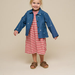 Bestickte Leichte Denim-Hemdenjacke - Kids - Blue Denim | 101051 Isabella