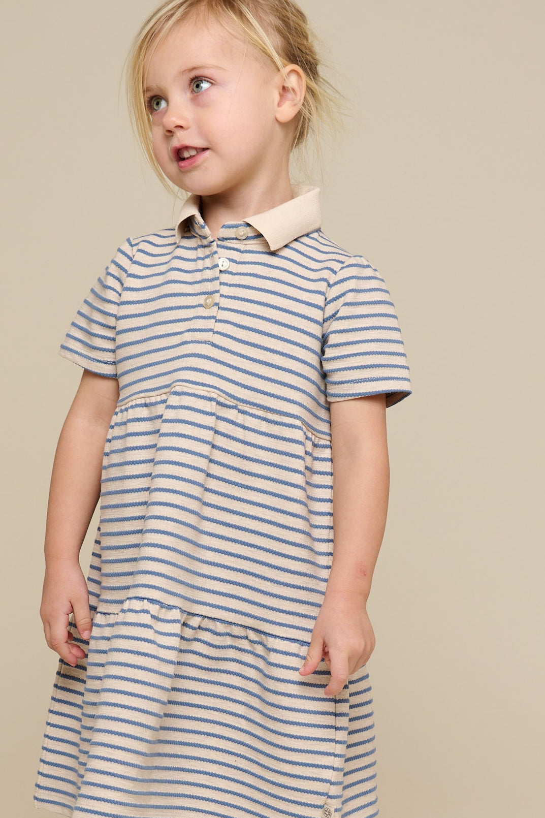 Striped Jersey Dress - Kids - Blue | 101012 Emmie