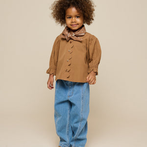 Popelinebluse mit Muschelkante - Kids - Coconut | 101046 Joy