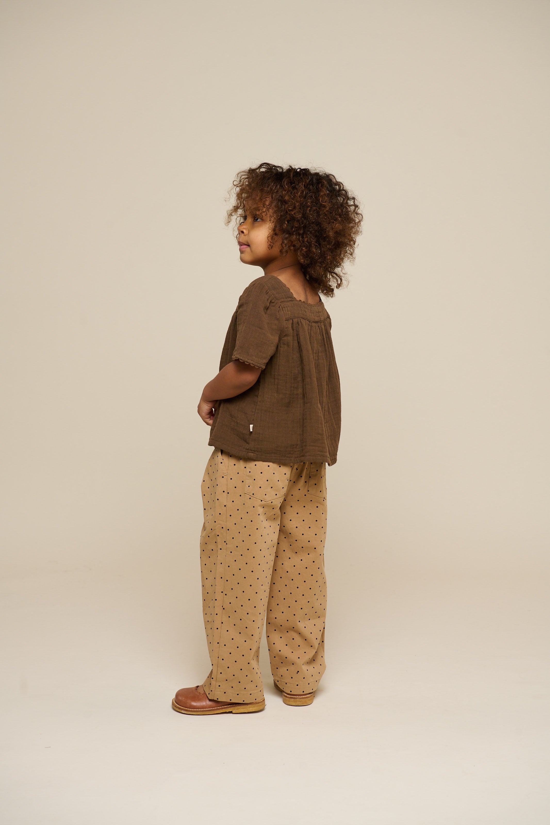 Twill-Hose mit Punkten - Kids - Beige | 100614 Iris