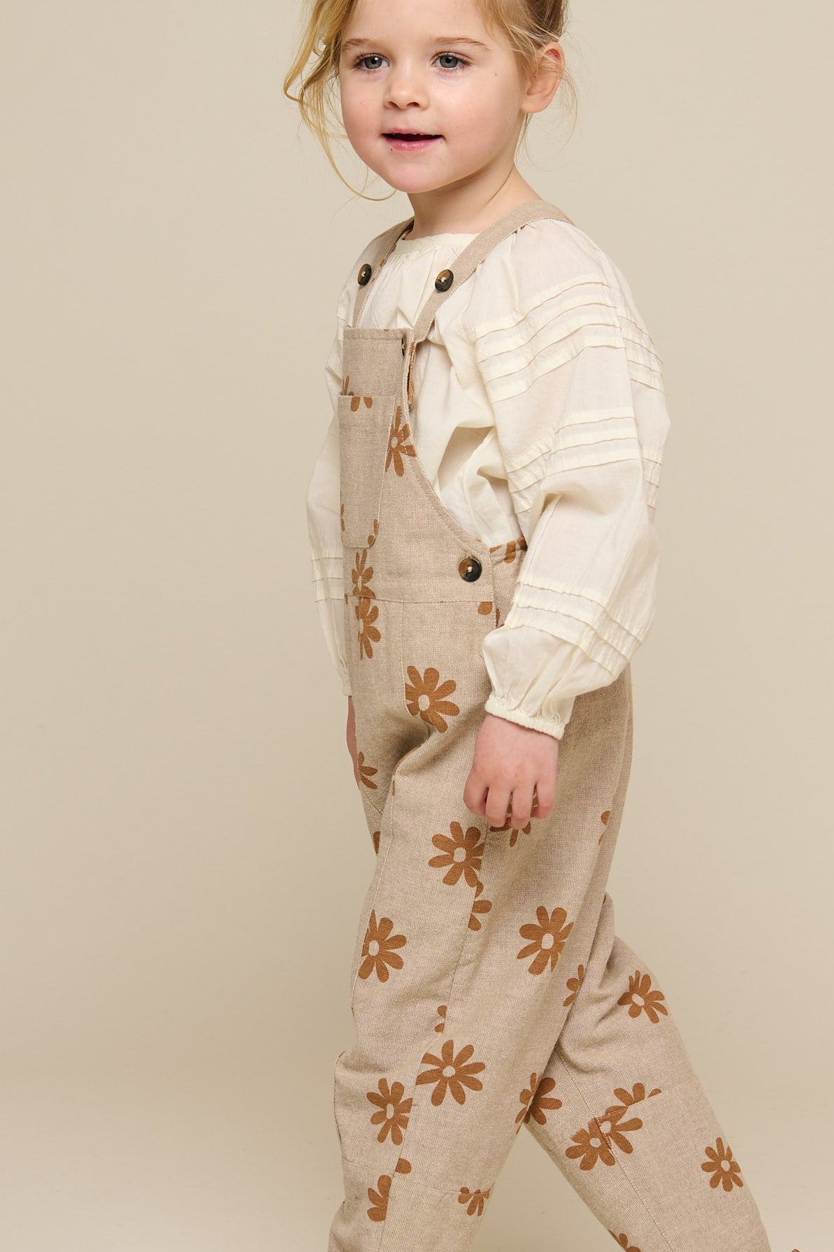 Bedruckter Baumwolloverall - Kids - Sand | 101210 Molly