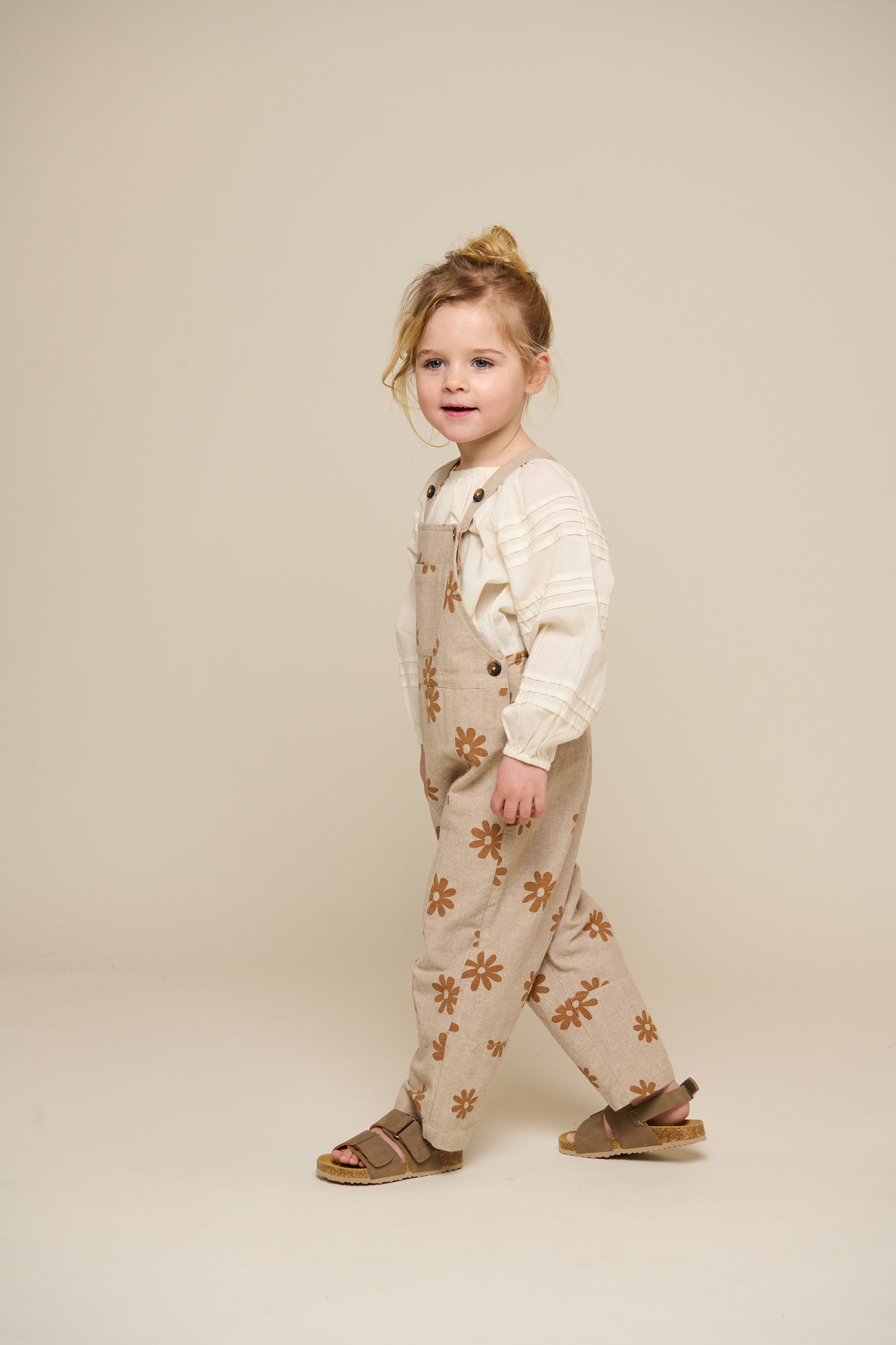 Bedruckter Baumwolloverall - Kids - Sand | 101210 Molly