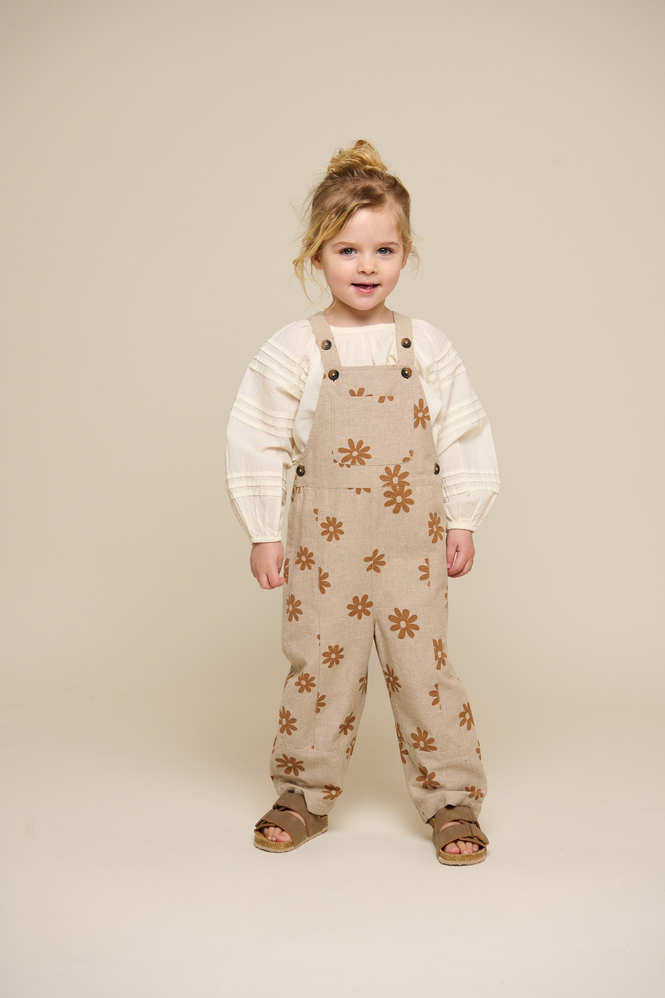 Bedruckter Baumwolloverall - Kids - Sand | 101210 Molly