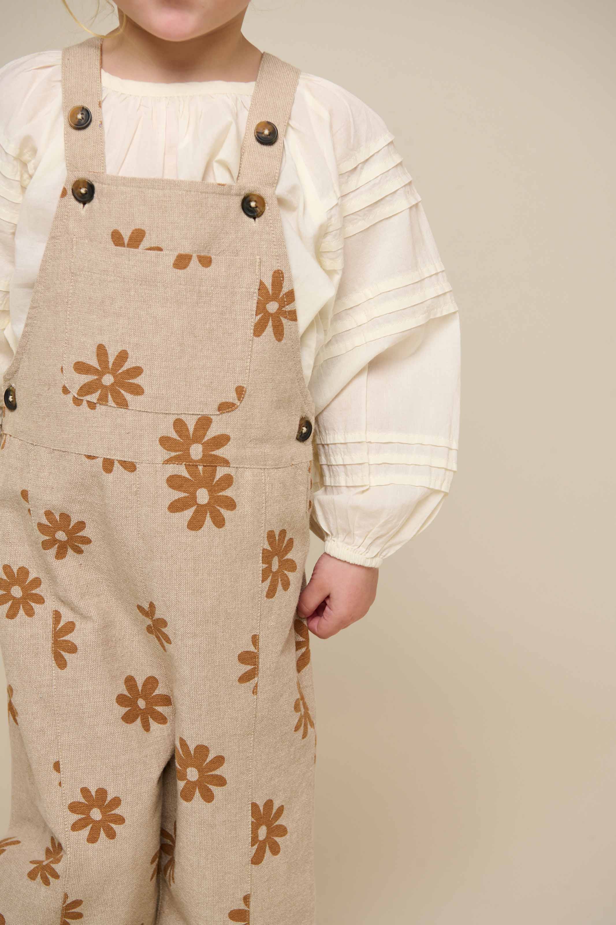 Bedruckter Baumwolloverall - Kids - Sand | 101210 Molly