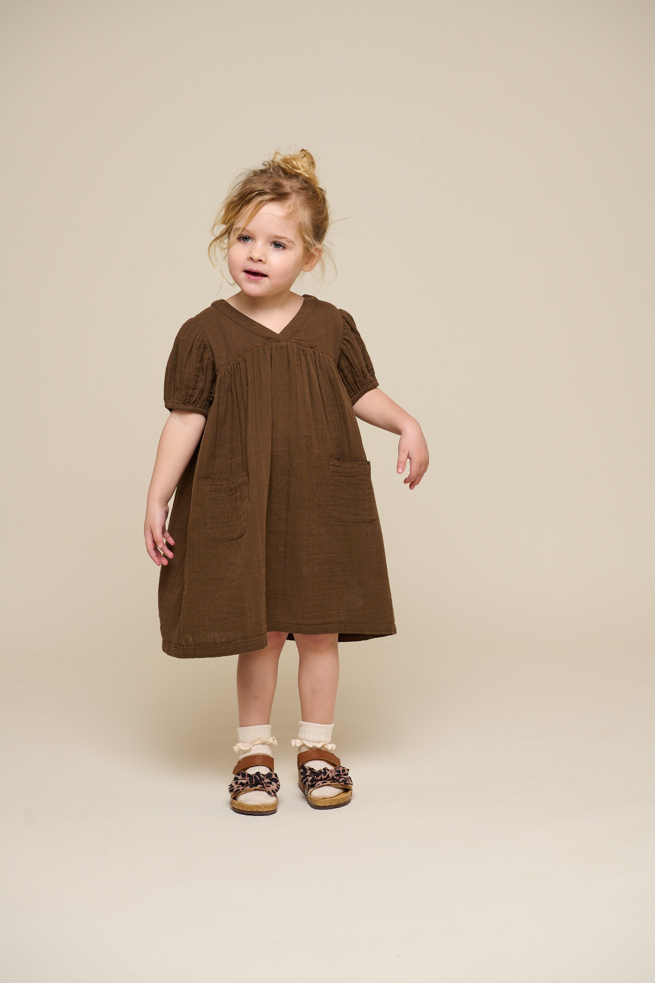 Gaze Kleid - Kids - Dark Brown | 100913 Jasmine