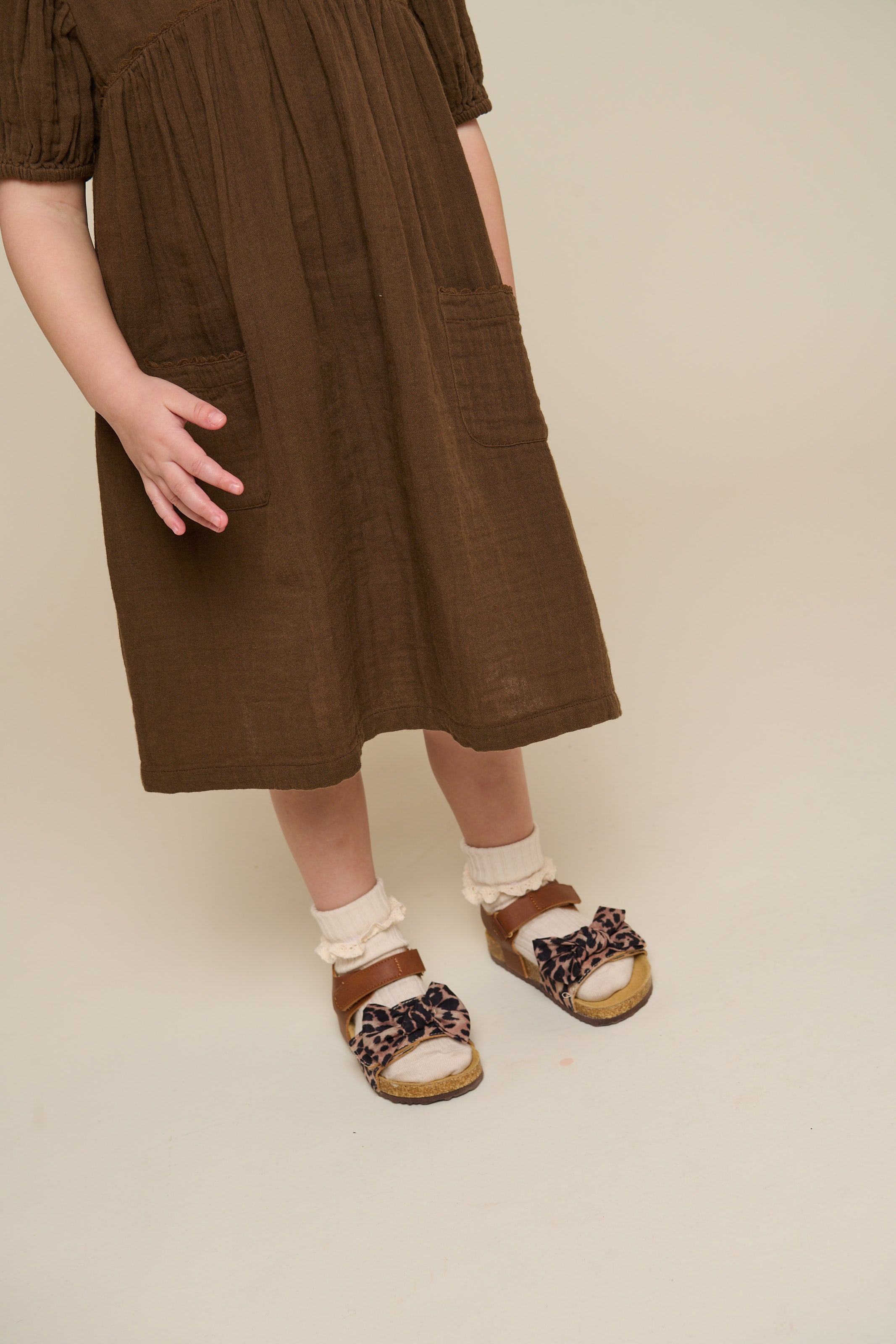 Gaze Kleid - Kids - Dark Brown | 100913 Jasmine