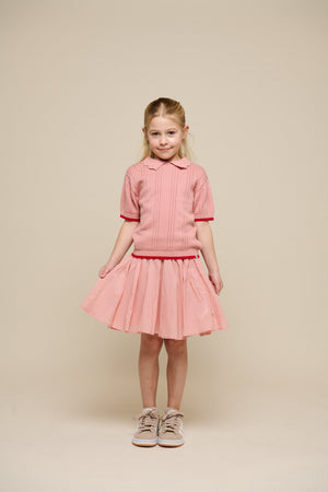 Baumwollrock mit Zick Zack Rüsche - Tween - Rose Tan | 101068 Alma