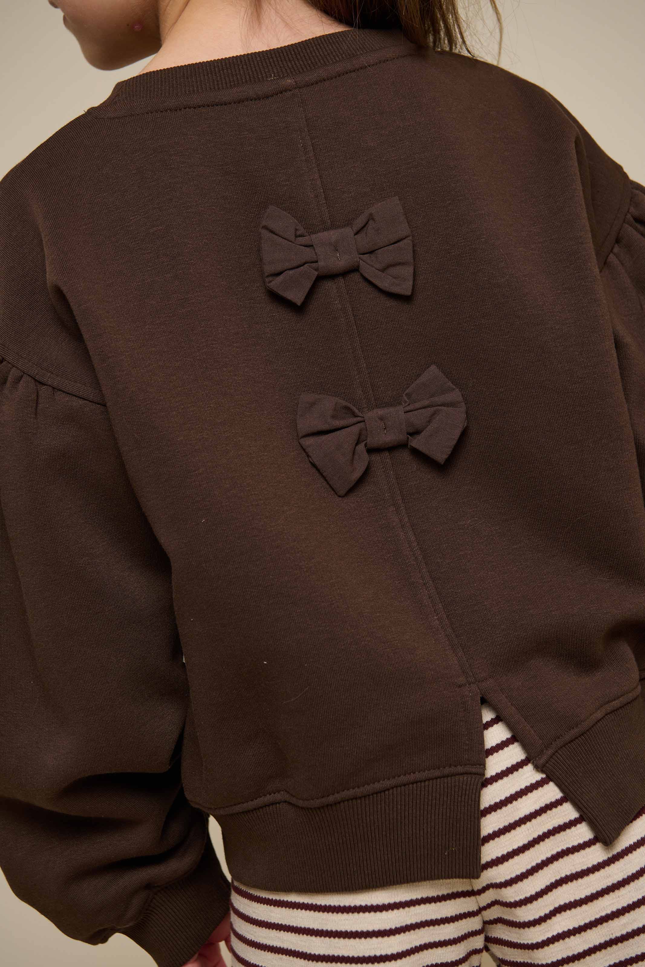 Sweatshirt mit Schleifendetail - Tween - Chocolate | 100815 Ruth