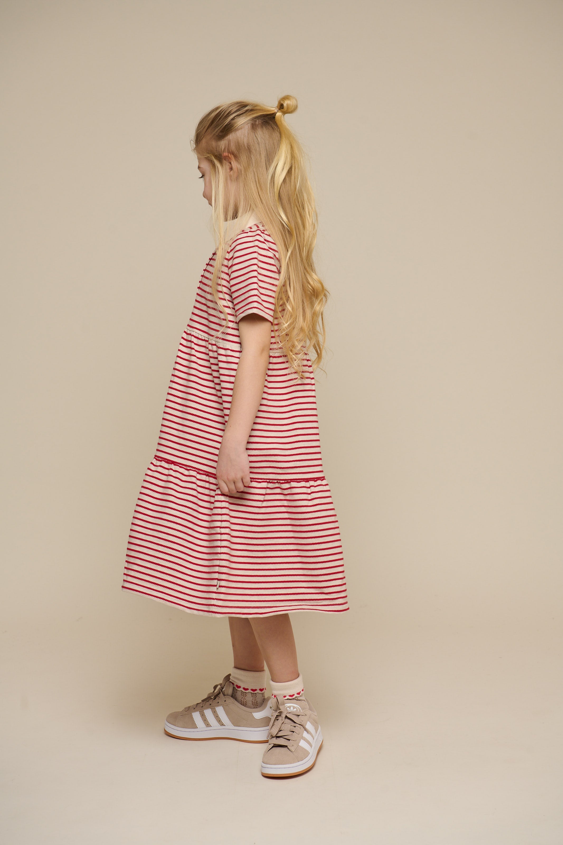 Gestreiftes Jersey-Kleid - Tween - Cherry Red | 101009 Emmie
