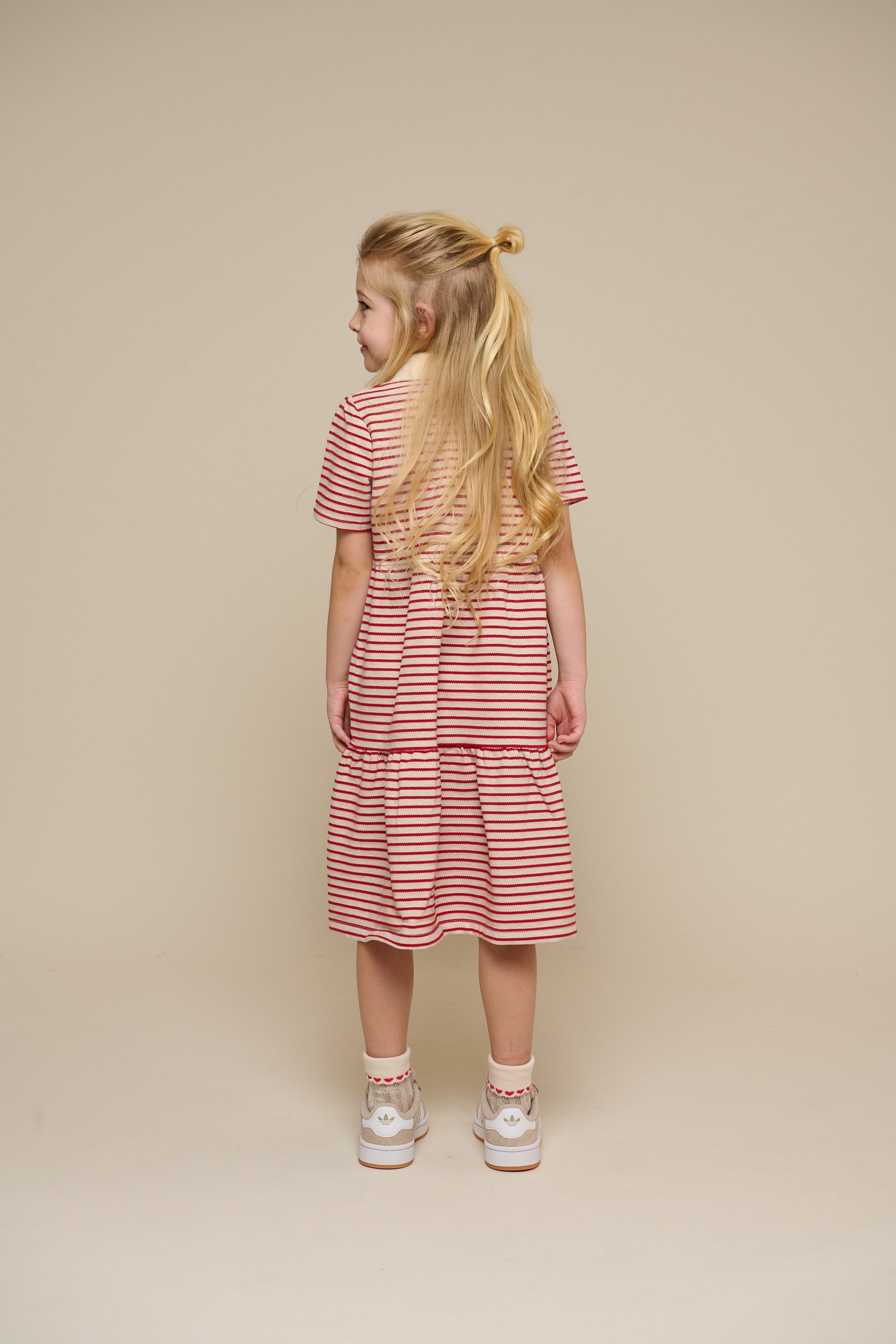 Gestreiftes Jersey-Kleid - Tween - Cherry Red | 101009 Emmie