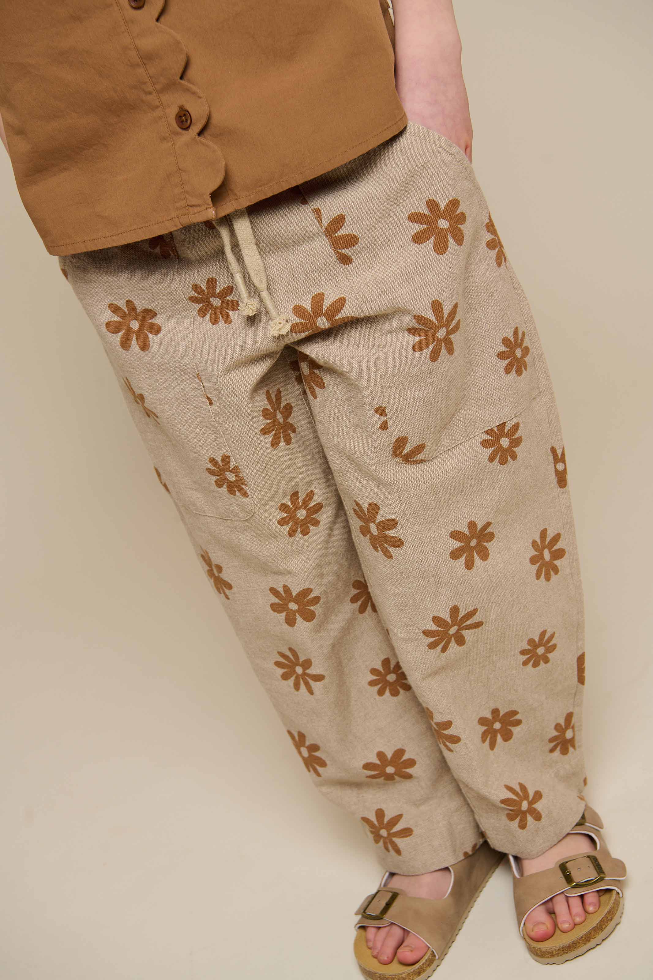 Bedruckte Baumwollhose - Tween - Sand | 101208 Molly