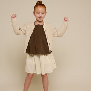Baumwollstrickjacke mit Schleifen - Tween - Nature | 100791 Freya