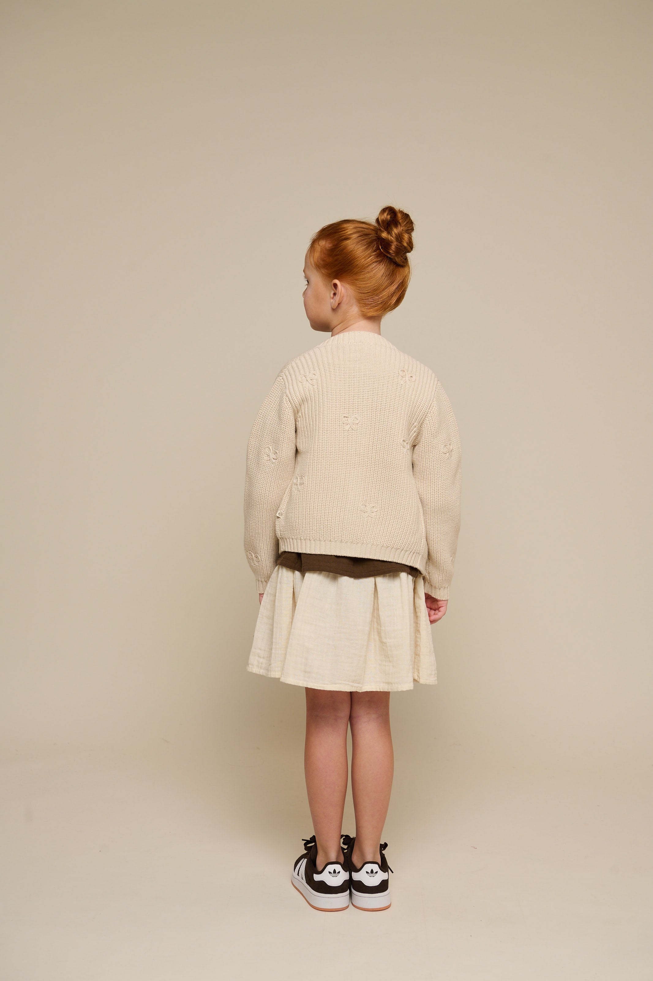 Baumwollstrickjacke mit Schleifen - Tween - Nature | 100791 Freya