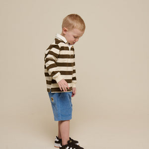 Gestreiftes Polo-Sweatshirt - Kids - Dark Brown/Offwhite | 101397 Marco