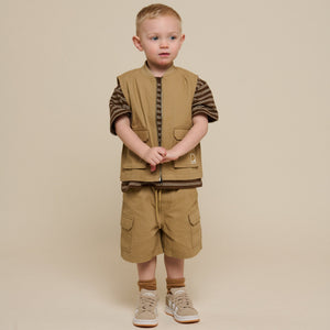 Canvas Cargo Weste - Kids - Khaki | 101128 Isack