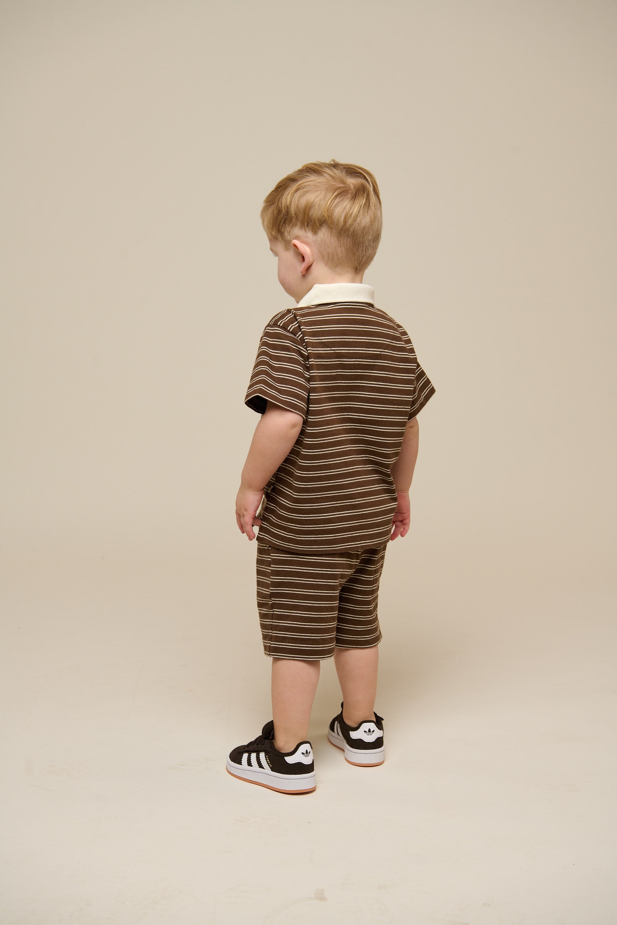 Gestreifte Jersey Shorts - Kids - Dark Brown | 101181 Otto