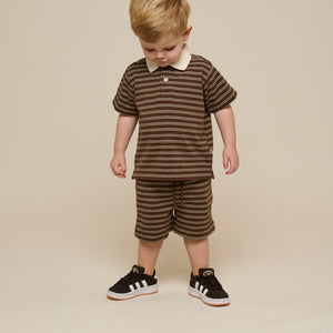 Gestreifte Jersey Shorts - Kids - Dark Brown | 101181 Otto