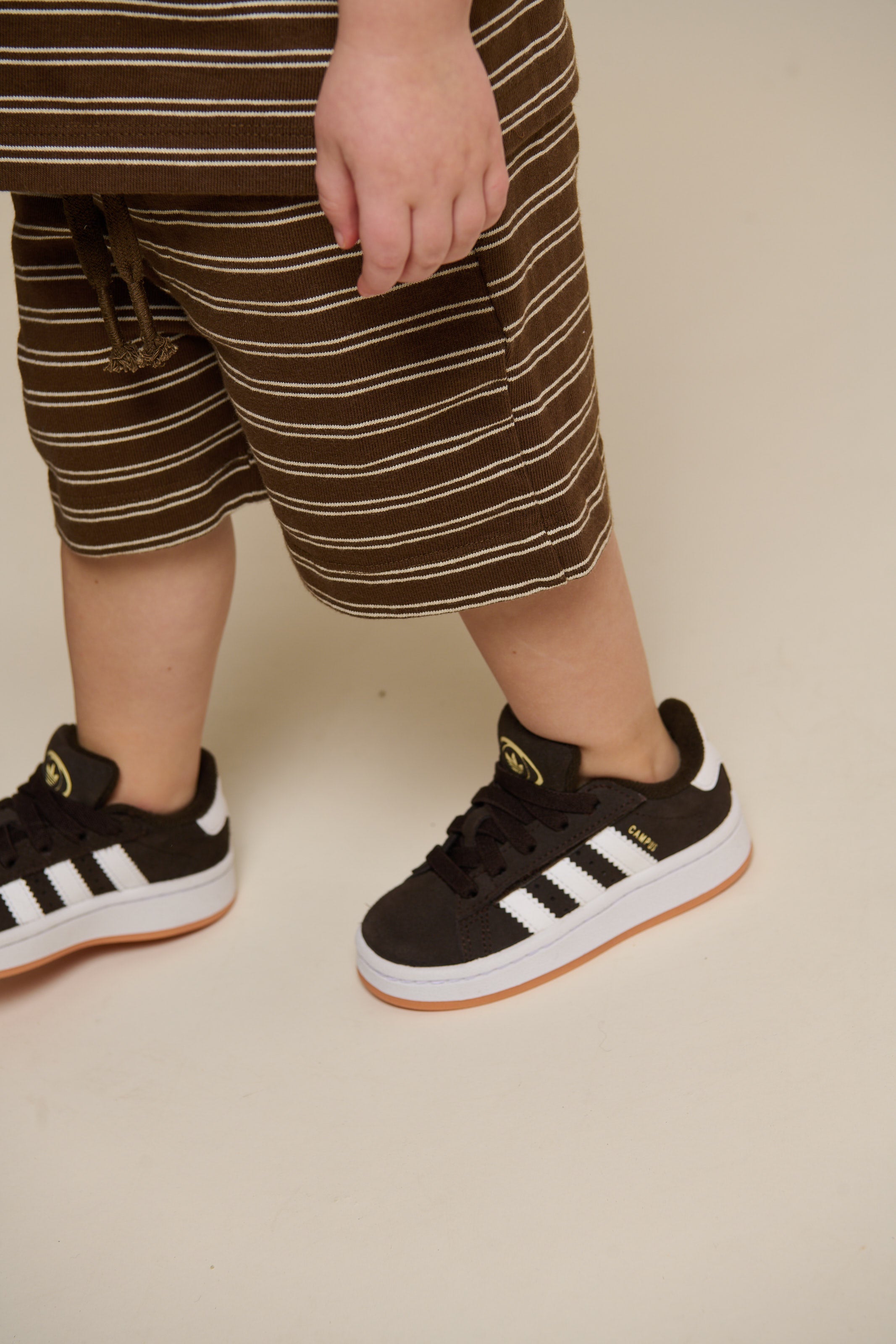 Gestreifte Jersey Shorts - Kids - Dark Brown | 101181 Otto