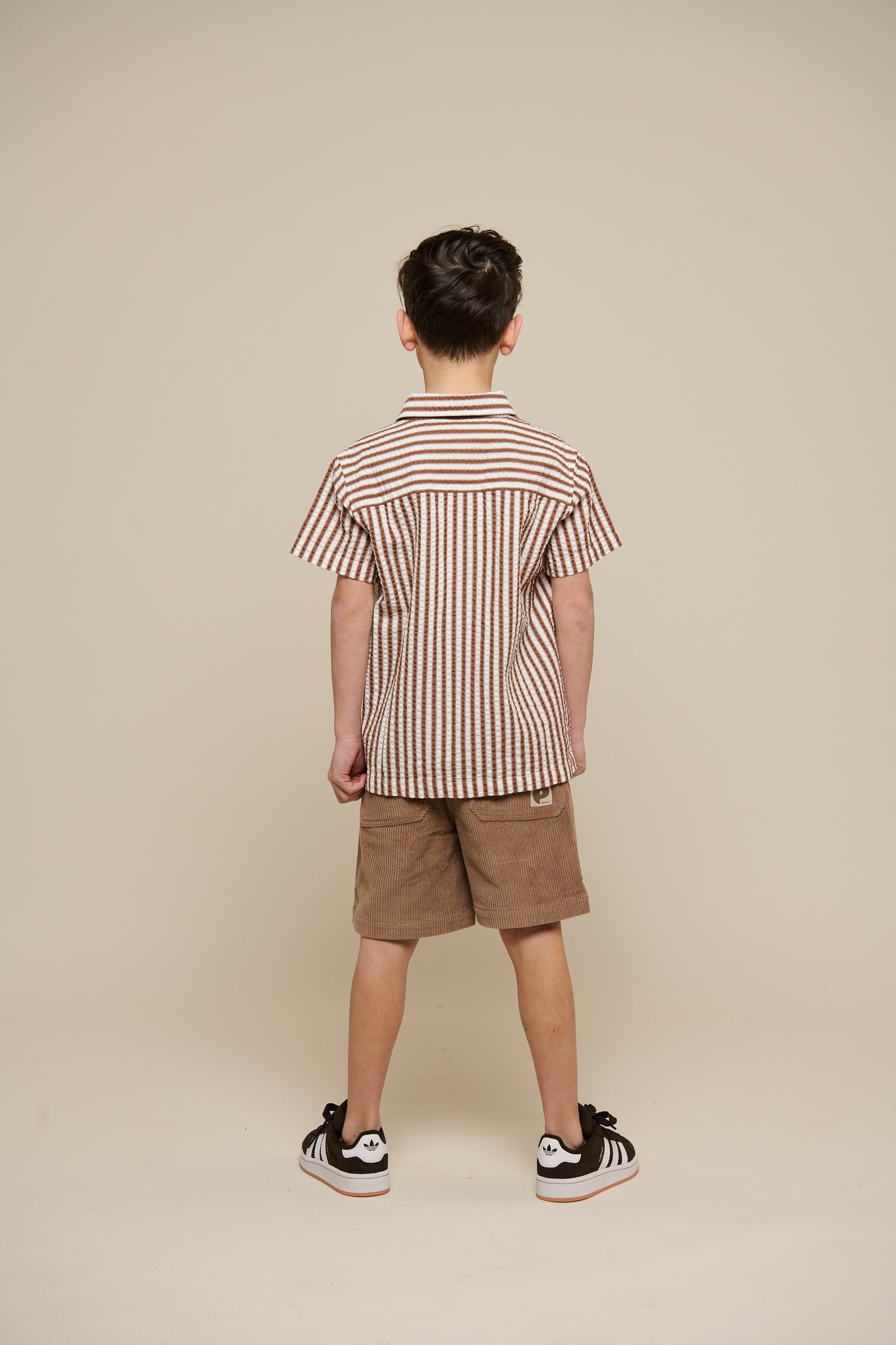 Gestreiftes Seersucker-Hemd - Tween - Brown | 101186 Frank