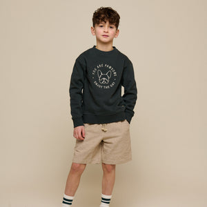 Strukturierte, gewebte Baumwollshorts - Tween - Sand | 101198 Walter