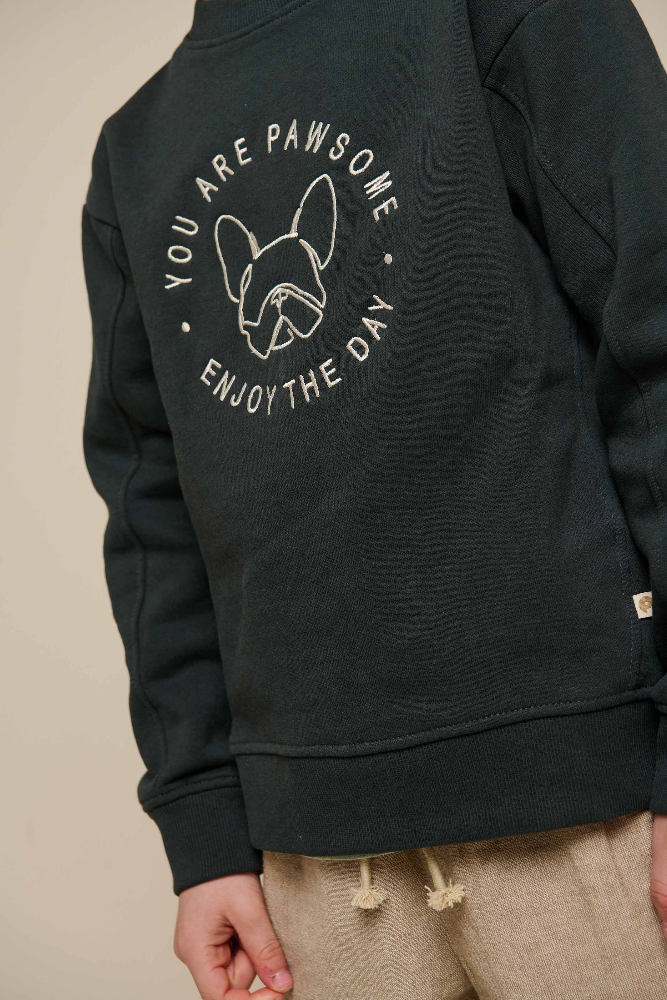 Sweatshirt mit Rundhalsausschnitt - Tween - Forest Green Melange | 100893 Justin