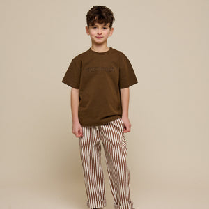 Slub-Jersey T-Shirt mit Stickerei - Tween - Dark Brown | 101158 Villum