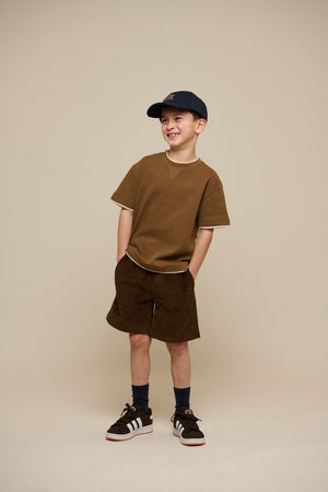 Texturiertes T-Shirt - Tween - Coffee | 100712 Malthe