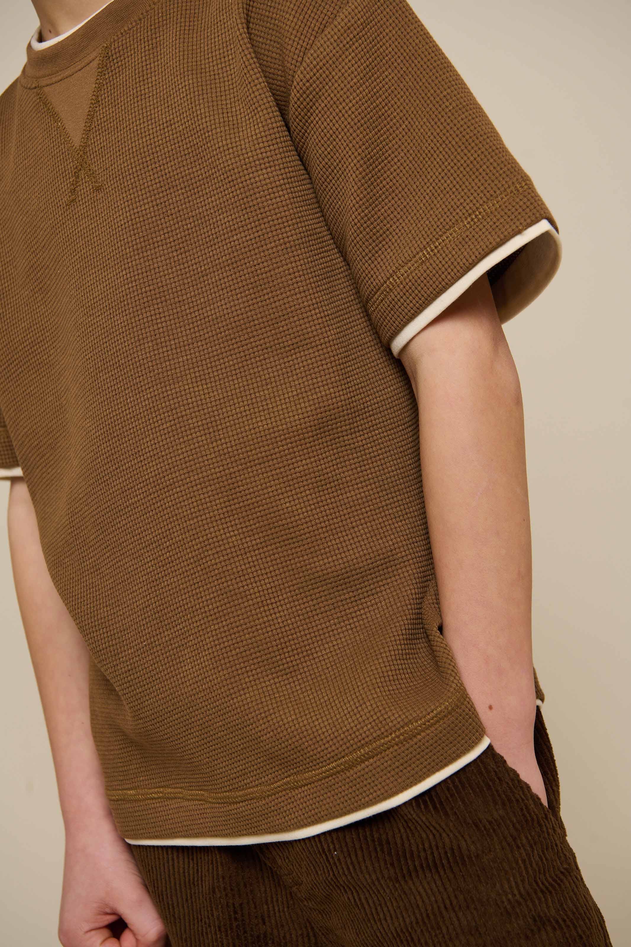 Texturiertes T-Shirt - Tween - Coffee | 100712 Malthe