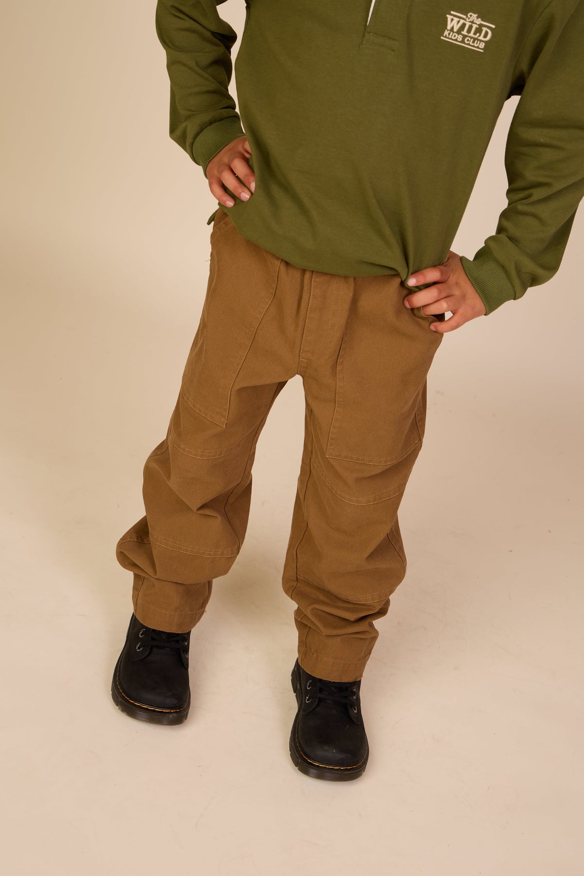 Canvas-Hose mit aufgesetzten Taschen Tween - Light Brown | 101534 Greyson