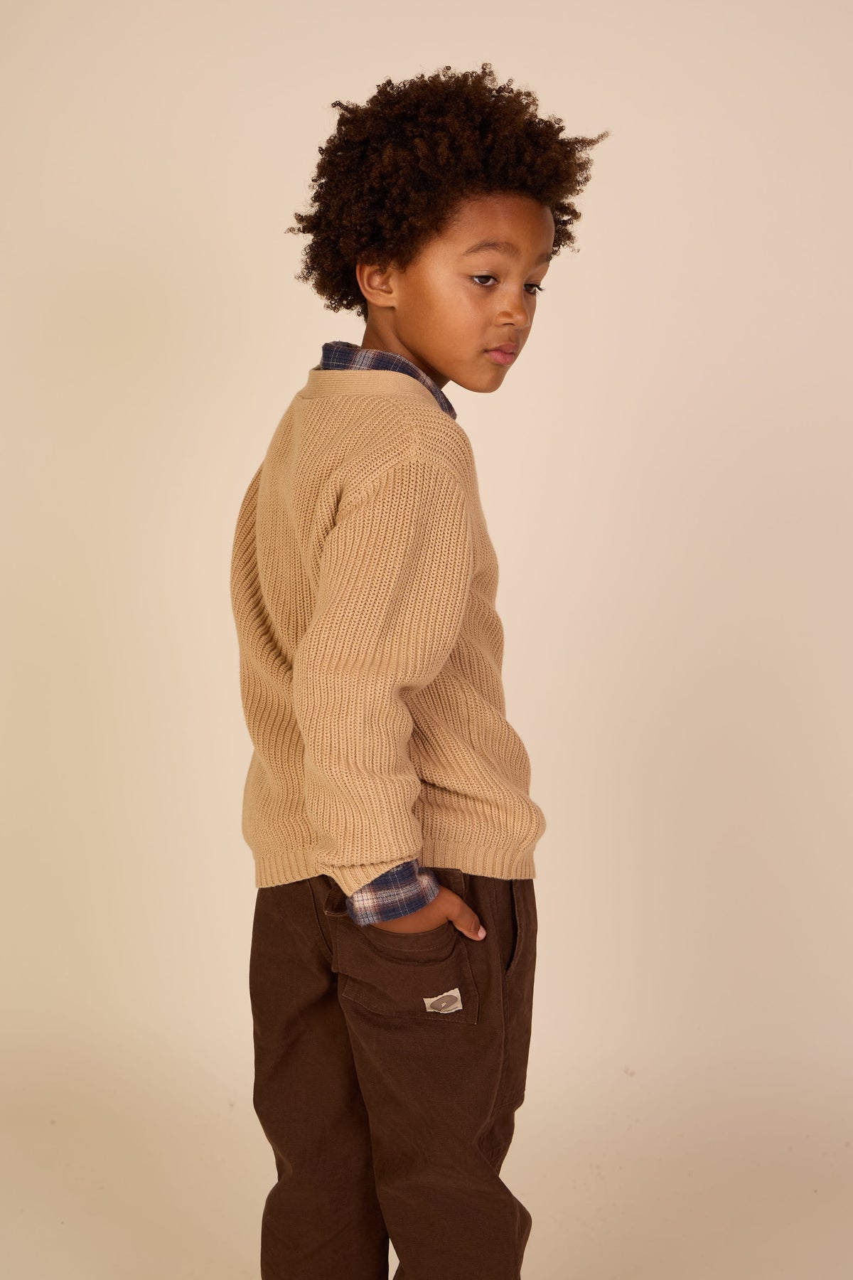 Canvas-Hose mit aufgesetzten Taschen Tween - Dark Brown | 101532 Greyson