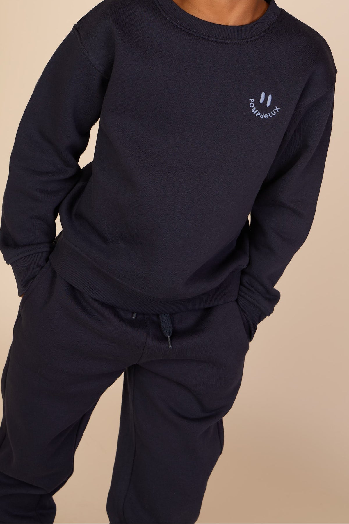 Rundhals-Sweatshirt mit Smiley-Stickerei Kids - Navy | 101573 Andrew
