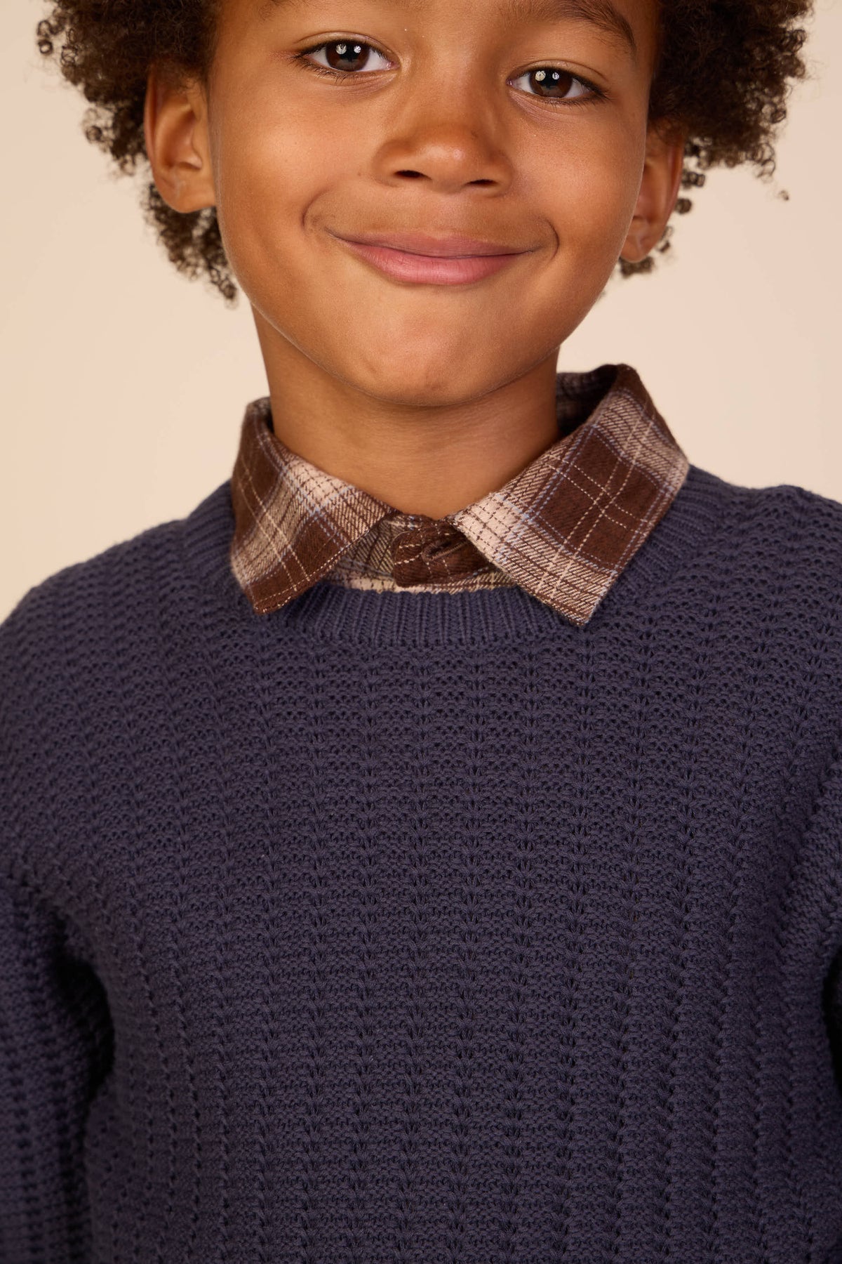 Kariertes Flanellhemd Tween - Brown/Navy | 101652 Edwin