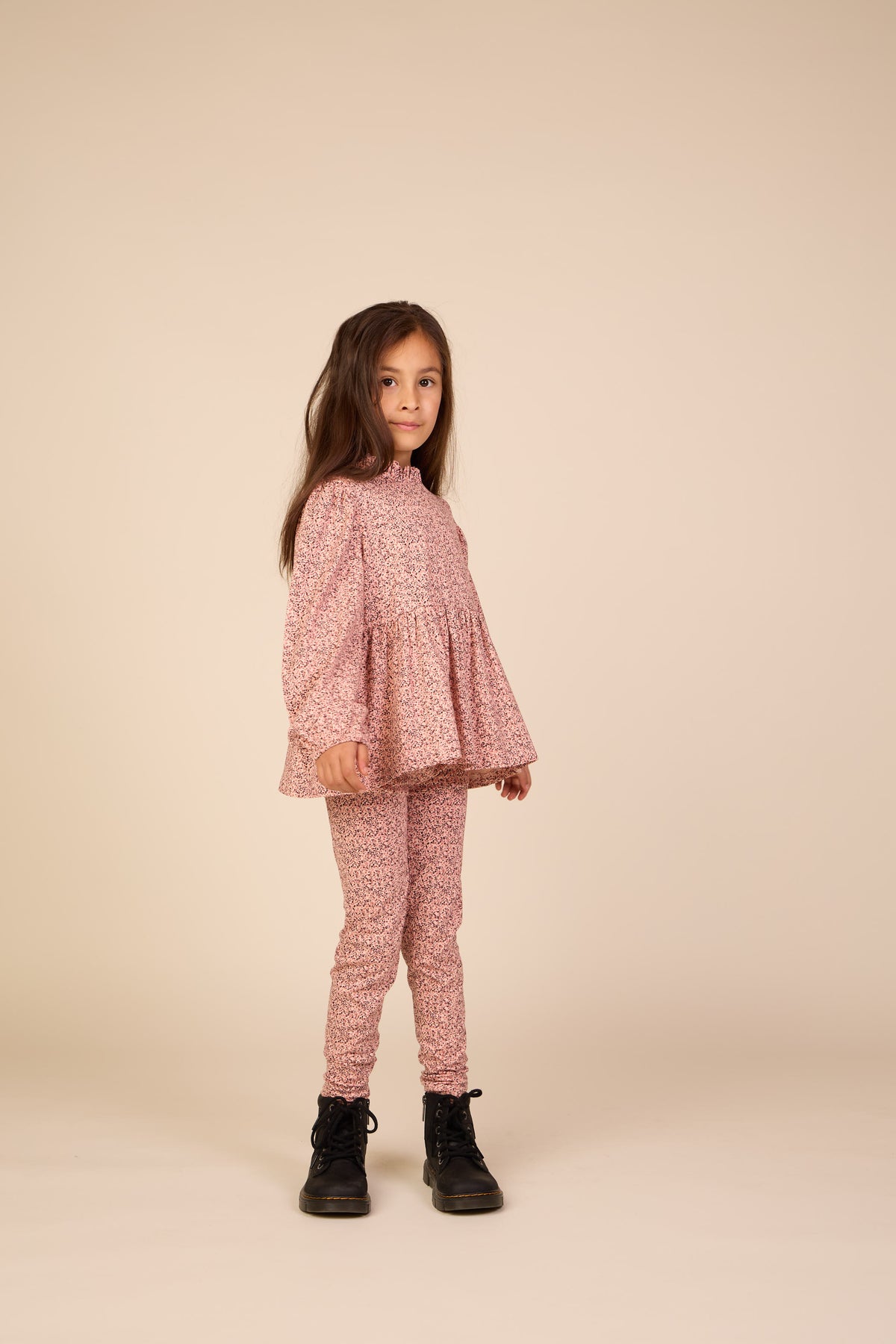 Kleingeblümte Jersey-Leggings Tween - Rose/Bordeaux | 101552 Heidi