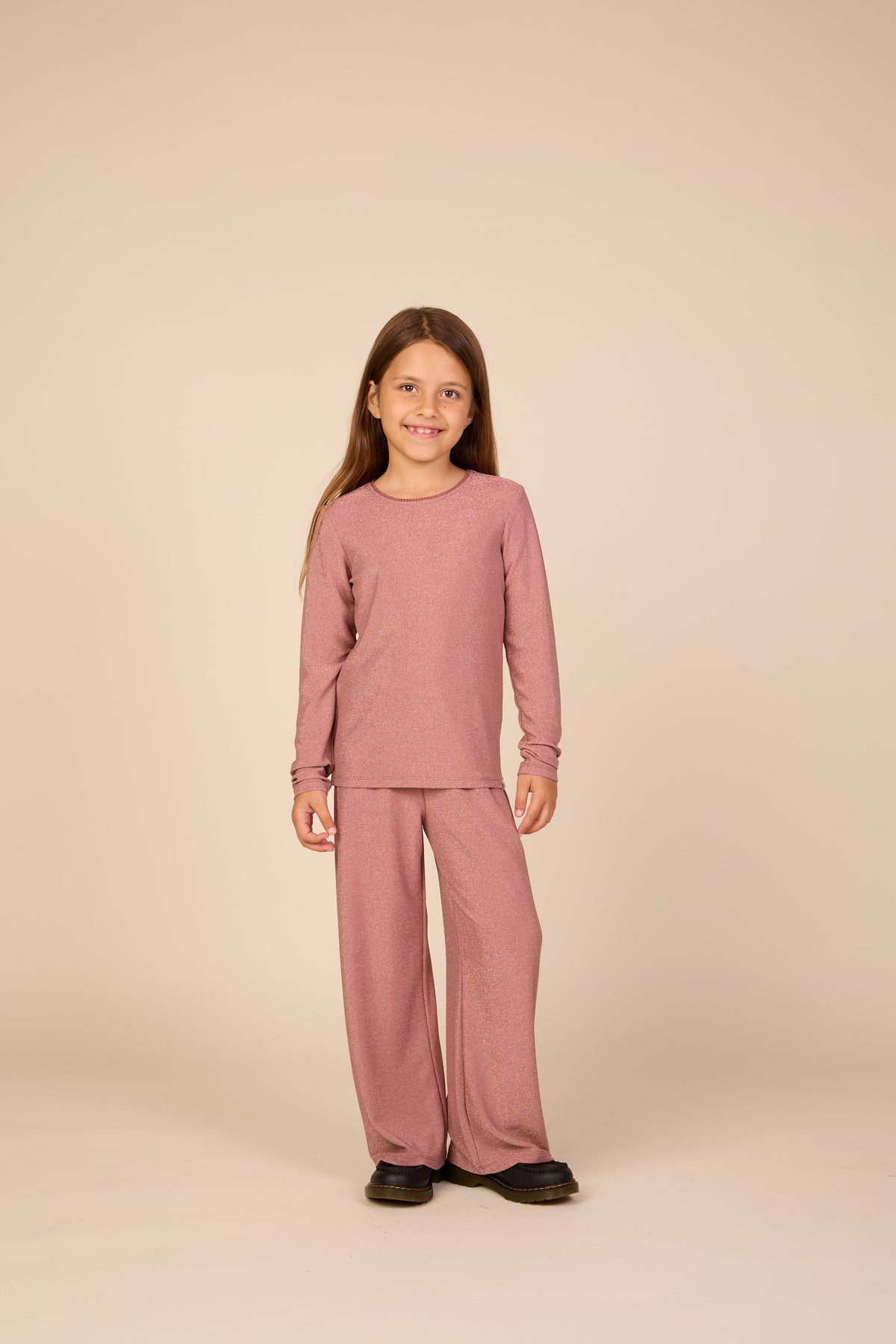 Langarmshirt mit Lurex Tween - Dusty Rose | 101666 Helen