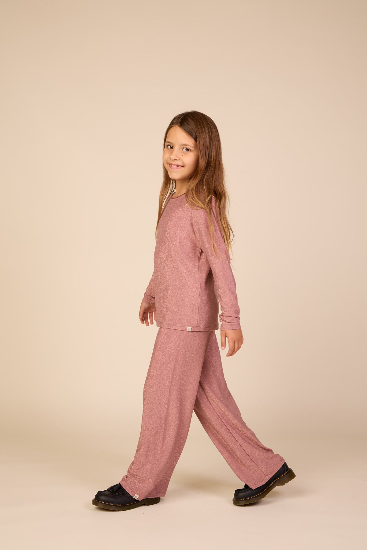 Hose mit Lurex Tween - Dusty Rose | 101670 Helen