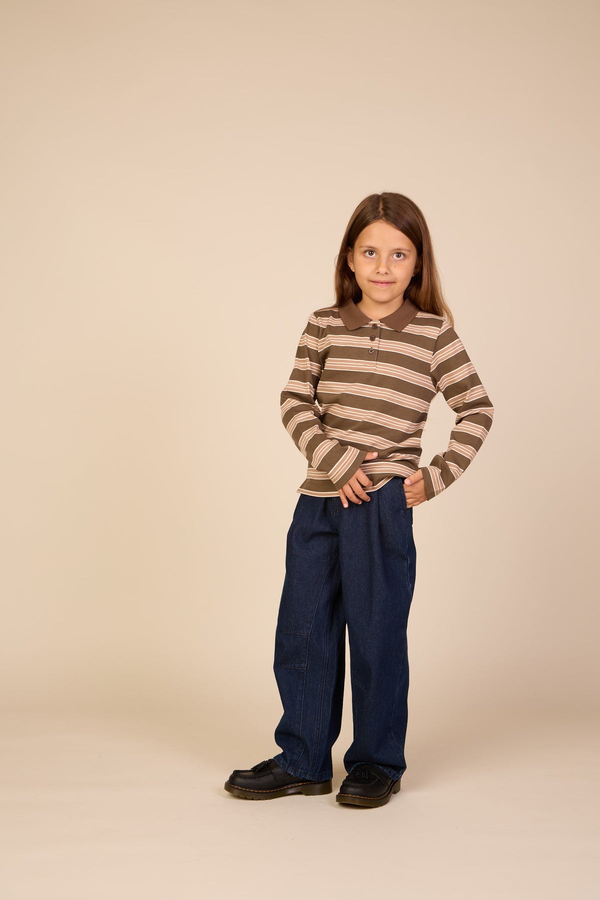 Wide-Leg-Jeans mit Bundfalten Tween - Dark Blue | 101648 Sadie