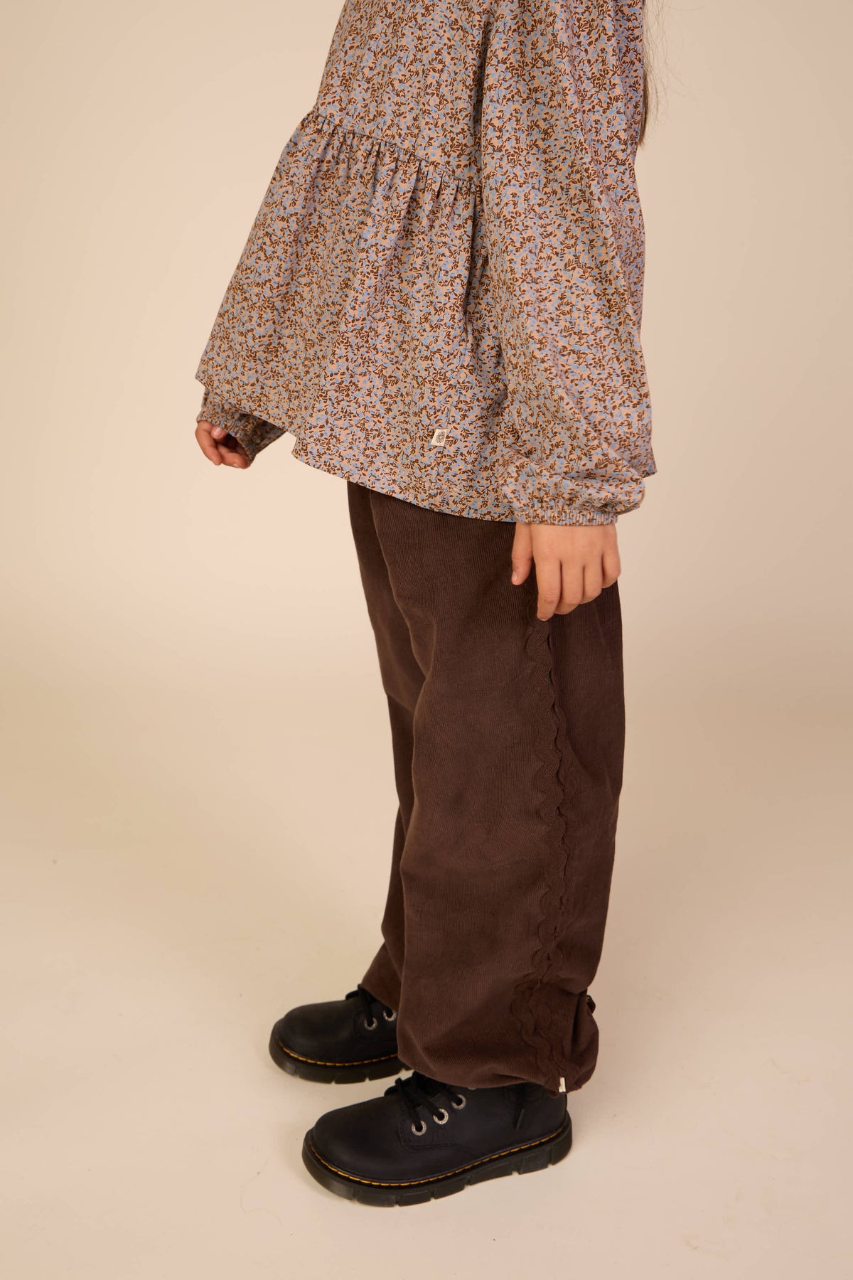 Cordhose mit Zickzackborte Tween - Dark Brown | 101482 Sille