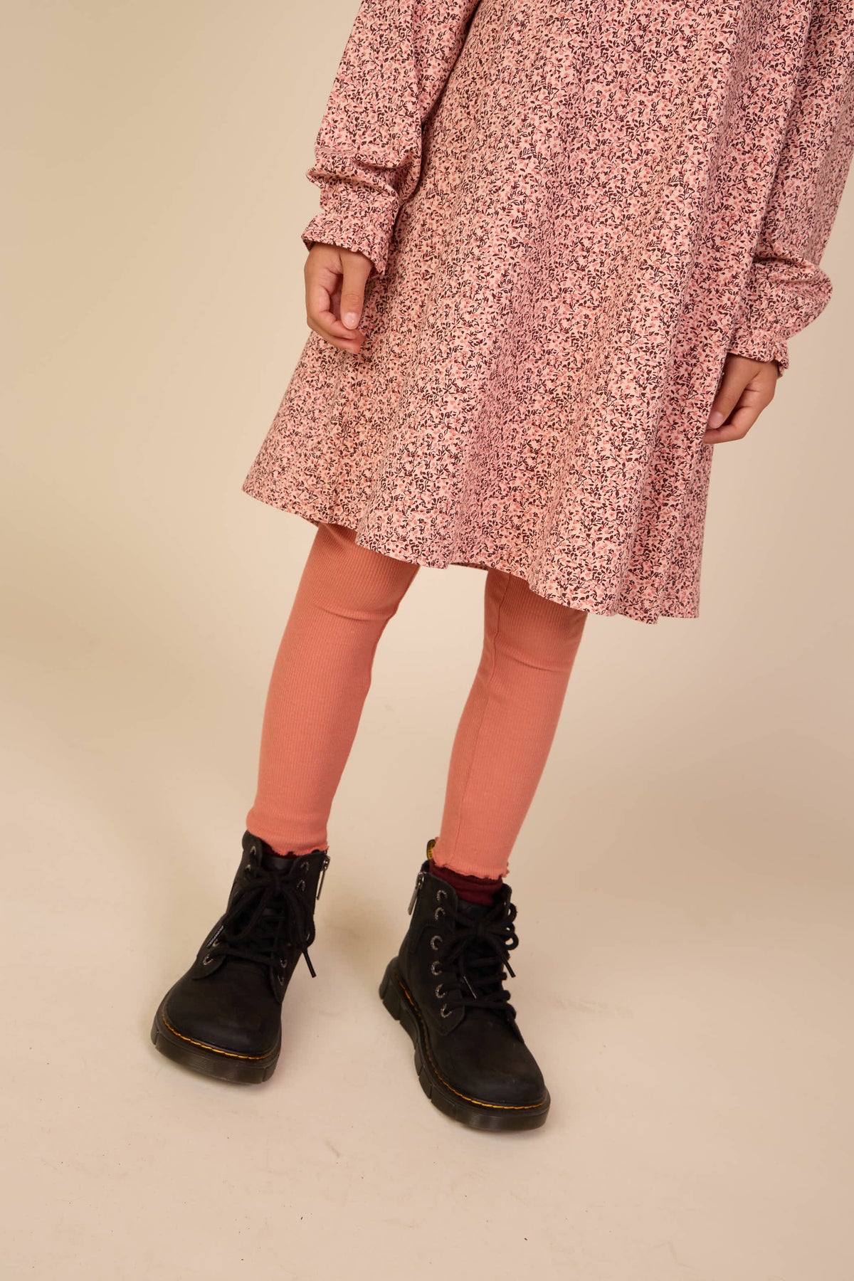 Gerippte Leggings aus Modal-Mix Tween - Dusty Rose | 101568 Lottie