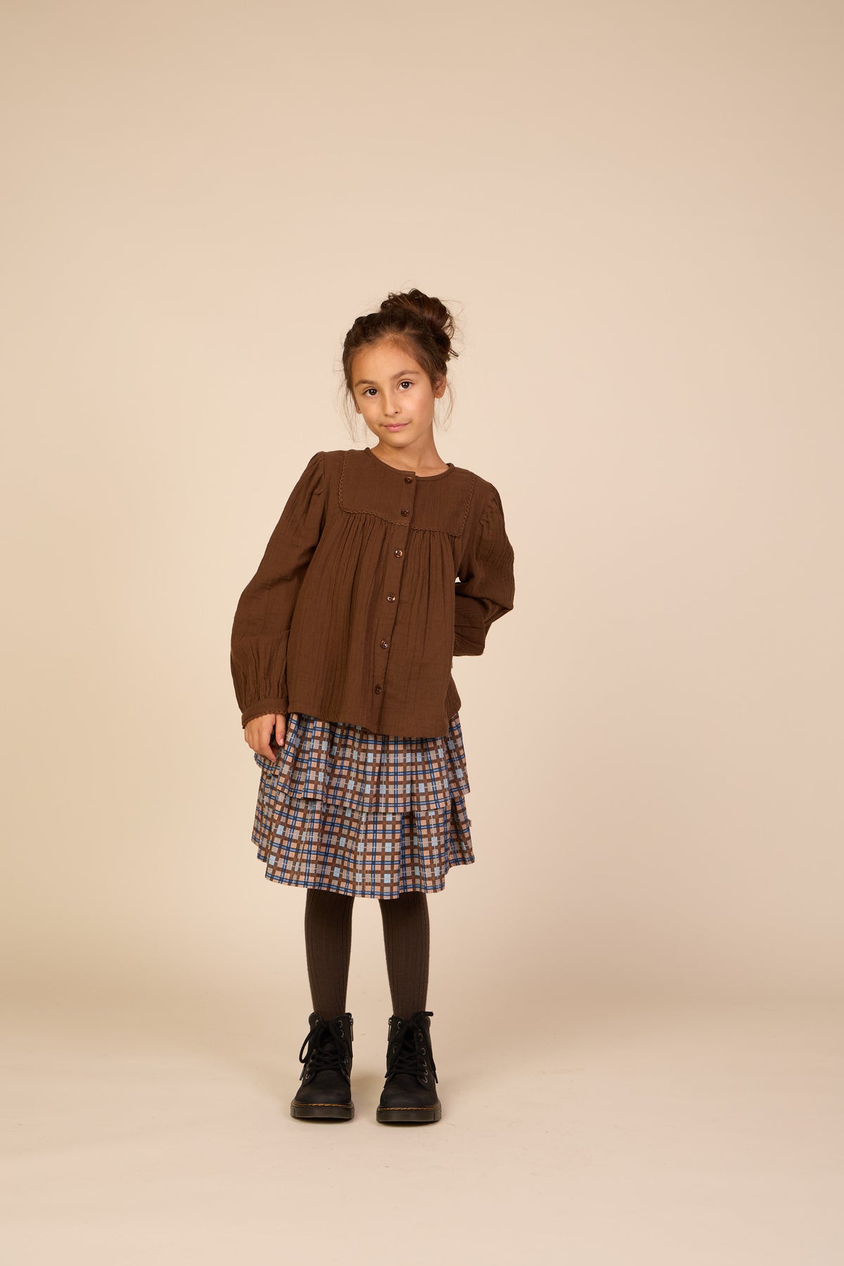 Karierter Baumwollrock Tween - Blue | 101500 Penny