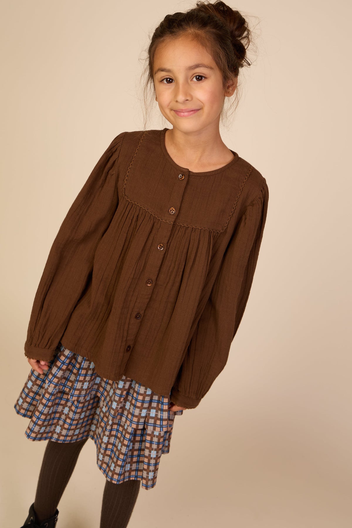 Musselinbluse Tween - Brown | 101464 Celina